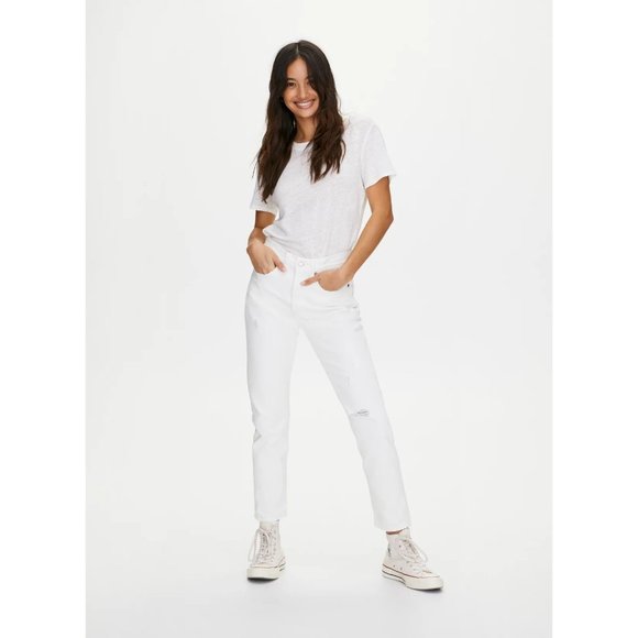 Levi's Premium 501 Skinny Distressed High-Waisted Jean W26 L28 White - Picture 7 of 7